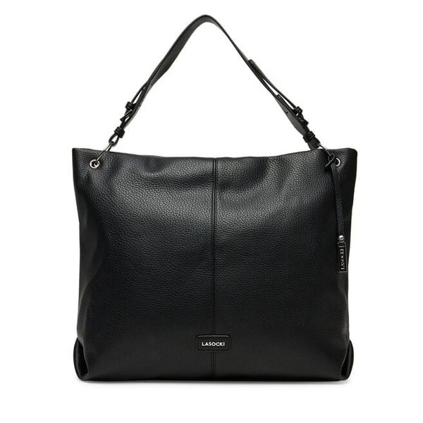 Torebka Lasocki. Czarne torebki do ręki damskie Lasocki, bez wzorów, bez dodatków. Za 199.99 zł.