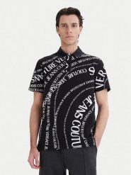 Versace Jeans Couture Polo 80GAG6R0 JS556 Czarny Regular Fit. Czarne koszulki polo męskie Versace Jeans Couture, l, bez wzorów, z bawełny, bez ramiączek. Za 989.99 zł.