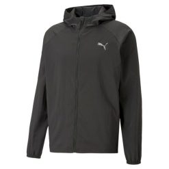 Kurtka do biegania męska PUMA Run Favourite Woven Hooded. Czarne kurtki męskie Puma, l, bez wzorów, z materiału, do biegania. Za 179.99 zł.