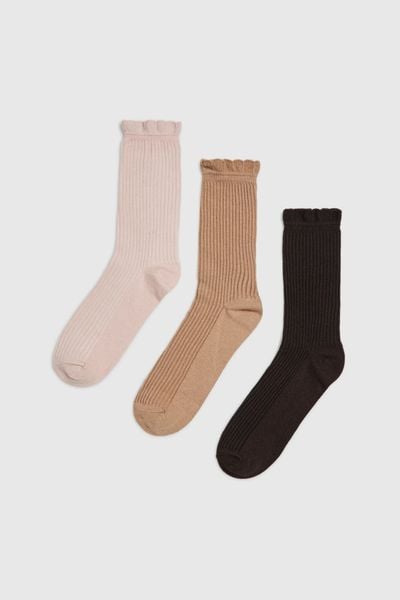 Skarpety 3-pack. Skarpety damskie MOODO, bez wzorów, z bawełny. Za 39.99 zł.