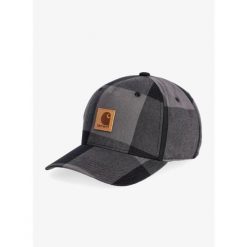 Czapka z daszkiem Carhartt Flannel Cap - gravel. Szare czapki i kapelusze męskie Carhartt, bez wzorów, sportowe. Za 101.99 zł.