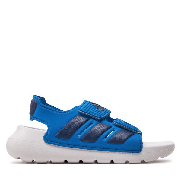 Sandały adidas. Niebieskie sandały chłopięce Adidas, bez zapięcia. Za 99.99 zł.