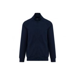 Bluza zapinana na zamek błyskawiczny Kariban Premium. Niebieskie bluzy męskie KARIBAN, m, bez wzorów, z bawełny, bez kaptura. Za 237.00 zł.