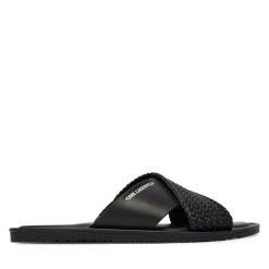 Klapki KARL LAGERFELD. Czarne klapki męskie KARL LAGERFELD. Za 589.99 zł.