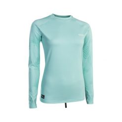 Koszulka surfingowa damska ION Lycra LS crystal blue. Niebieskie koszulki sportowe damskie ION, xl, bez wzorów, z lycry, sportowe, bez kołnierzyka. Za 199.00 zł.