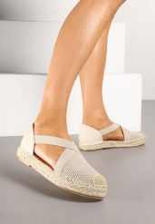 Beżowe Plecione Espadryle z Ozdobnymi Paskami Morithia. Brązowe espadryle damskie Renee, na lato, bez wzorów, eleganckie, bez obcasa, na płaskiej podeszwie, bez zapięcia. Za 69.99 zł.