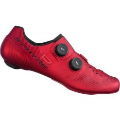 Buty kolarskie szosowe RC903 S-PHYRE, czerwone. Czerwone buty sportowe męskie Shimano, z mikrofibry, bez zapięcia, rowerowe. Za 1,774.50 zł.