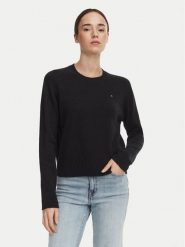 Tommy Hilfiger Sweter WW0WW51432 Czarny Regular Fit. Czarne swetry damskie Tommy Hilfiger, xxs, bez wzorów, z wełny, bez kołnierzyka, bez ramiączek, bez kaptura. Za 649.99 zł.