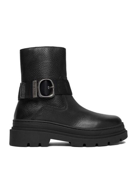 G-Star Raw Botki CEO-WI45-VR-3400-03 Czarny. Czarne botki damskie G-Star Raw, ze skóry, retro, bez obcasa, na płaskiej podeszwie, bez zapięcia. Za 429.99 zł.