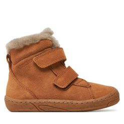 Kozaki Froddo. Brązowe buty zimowe dziewczęce Froddo, bez wzorów, bez zapięcia. Za 379.99 zł.