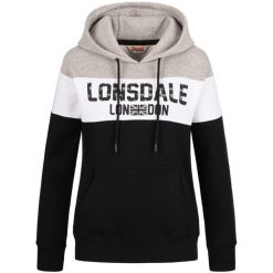 Bluza damska z kapturem Lonsdale Penbryn. Białe bluzy damskie Lonsdale, bez wzorów, z kapturem. Za 244.50 zł.