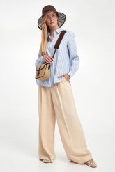 Koszula damska lniana w paski Josef WEEKEND MAX MARA. Koszule damskie Weekend Max Mara, bez wzorów, bez kołnierzyka, bez ramiączek. W wyprzedaży za 775.20 zł.