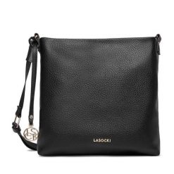 Torebka Lasocki. Czarne listonoszki damskie Lasocki, bez wzorów, bez dodatków. Za 169.99 zł.