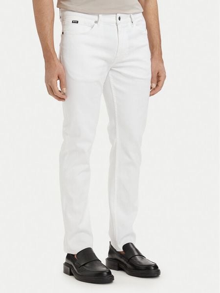 BOSS Jeansy H-Delaware 50561555 Biały Slim Fit. Białe jeansy męskie Boss. Za 604.99 zł.