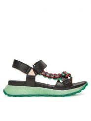 Hispanitas Sandały Maui HV253898 Czarny. Czarne sandały damskie Hispanitas, bez wzorów, ze skóry, bez obcasa, na płaskiej podeszwie, bez zapięcia. Za 359.99 zł.