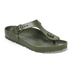 Birkenstock Gizeh EVA Japonki unisex. Zielone klapki damskie Birkenstock, bez wzorów, klasyczne, bez obcasa. Za 189.99 zł.