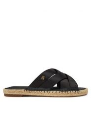 Tommy Hilfiger Espadryle Satin Espadrille Mule FW0FW08502 Czarny. Czarne espadryle damskie Tommy Hilfiger, bez wzorów, z materiału, bez obcasa, bez zapięcia. Za 219.99 zł.