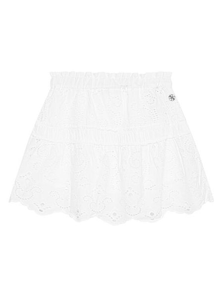 Guess Spódnica J5GD35 WH7D0 Biały Regular Fit. Białe spódniczki dla dziewczynek Guess, z aplikacjami, z bawełny. Za 129.99 zł.