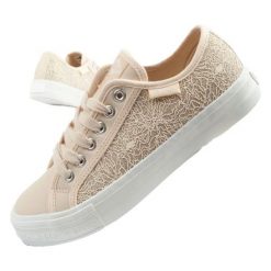 Buty Lee Cooper LCW-25-31-3420L beżowy. Brązowe obuwie sportowe damskie bez wzorów, z gumy, tenisowe. Za 192.08 zł.