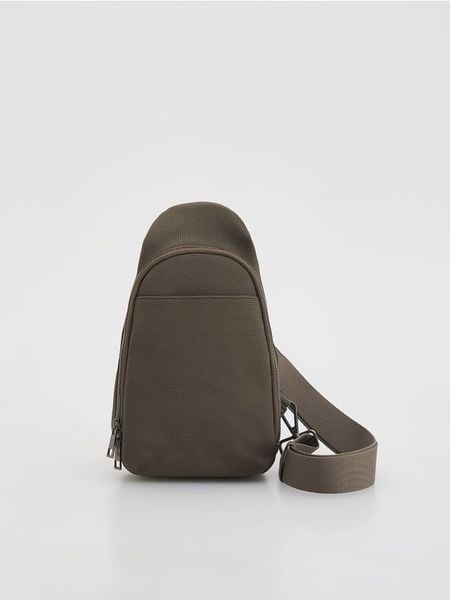 Saszetka crossbody - brązowy. Brązowe saszetki męskie Reserved, małe. Za 99.99 zł.