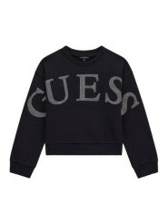 Guess Bluza J5YQ09 KAV34 Czarny Regular Fit. Czarne bluzy dla dziewczynek Guess, z aplikacjami, z bawełny, bez ramiączek, bez kaptura. Za 179.99 zł.