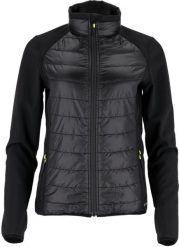 Stalco Bluza softshell damska odzież hybrydowa termoizolacja stójka elementy kontrastowe zamek strunowy kryty wydłużany tył czarna AUGUST W XL. Czarna bluzy damskie Stalco, xl, bez wzorów, z softshellu, bez kaptura. Za 150.75 zł.