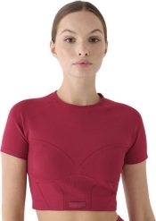 4f Koszulka damska 4F FNK F1737 burgund 4FRAW24TFTSF1737 60S M/L. Czerwone t-shirty damskie 4f, l, bez wzorów, bez kołnierzyka. Za 58.99 zł.
