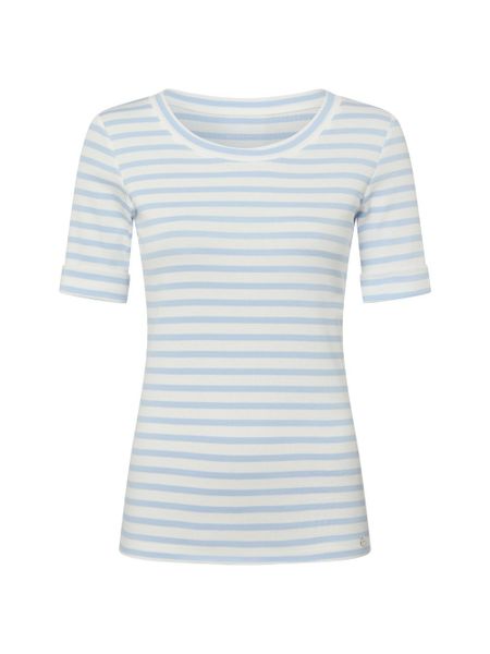 Marc Cain Koszula damska Kobiety Bawełna niebieski|biały w paski, 40. Białe koszule damskie Marc Cain, bez wzorów, z bawełny, bez kołnierzyka, bez ramiączek. Za 549.95 zł.