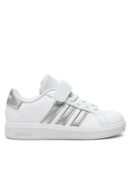 Adidas Sneakersy Grand Court 2.0 IH5532 Biały. Białe buty sportowe dziewczęce Adidas, bez wzorów, ze skóry, bez zapięcia. Za 129.99 zł.