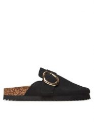 DeeZee Klapki T0613-61 Czarny. Czarne klapki damskie DeeZee, bez wzorów, z materiału, bez obcasa. Za 119.99 zł.