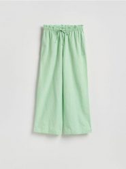 Spodnie od piżamy - zielony. Zielone piżamy damskie Reserved, l, bez wzorów, z bawełny, bez ramiączek. Za 79.99 zł.