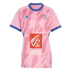 Trzeci strój kobiecy Francji 2026/27. Czarne koszulki sportowe damskie Adidas, bez wzorów, sportowe, bez kołnierzyka. Za 378.50 zł.