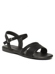 Clara Barson Sandały WS2515-01 Czarny. Czarne sandały damskie Clara Barson, bez wzorów, ze skóry, bez obcasa, na płaskiej podeszwie, bez zapięcia. Za 79.99 zł.