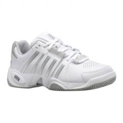 Buty do tenisa damskie K-Swiss Accomplish Iv Allcourt. Białe obuwie sportowe damskie K-SWISS, bez wzorów, z materiału, tenisowe. Za 513.00 zł.