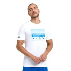 Koszulka sportowa Arena T-Shirt Solid Cotton. Białe koszulki sportowe męskie Arena, m, bez wzorów, sportowe, bez kołnierzyka. Za 129.99 zł.