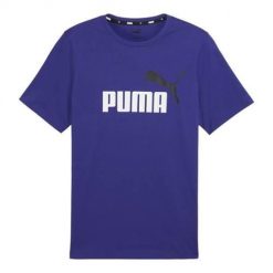Koszulka sportowa męska Puma 58675905. Niebieskie koszulki sportowe męskie Puma, m, bez wzorów, z bawełny, bez kołnierzyka, bez ramiączek. Za 109.93 zł.