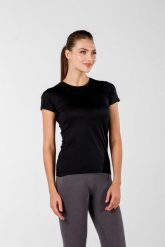 Koszulka turystyczna damska 100% Merino WOOLONA Pera. Czarne koszulki sportowe damskie WOOLONA, m, bez wzorów, z wełny, bez kołnierzyka, bez ramiączek, na fitness i siłownię. Za 261.00 zł.