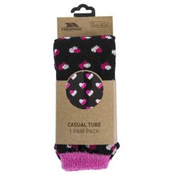 Trespass Inverso - Skarpetki z podszewką w stylu Casual czarne serca. Białe skarpety damskie Trespass, bez wzorów. Za 192.99 zł.