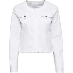 Kurtka twillowa bonprix biały. Białe kurtki damskie bonprix, bez wzorów, bez kaptura. Za 82.99 zł.