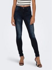 ONLY Jeansy 15209349 Granatowy Skinny Fit. Niebieskie jeansy damskie Only. Za 129.99 zł.