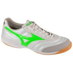 Buty halowe do piłki nożnej męskie, Morelia Sala Pro IN. Białe buty sportowe męskie Mizuno, bez zapięcia, do piłki nożnej. Za 349.99 zł.