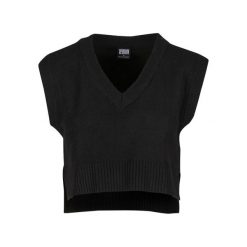 Damski sweter z dzianiny Urban Classics Soft. Czarne swetry damskie Urban Classics, na zimę, bez wzorów, z dzianiny, bez kołnierzyka, bez ramiączek, bez kaptura. Za 191.00 zł.