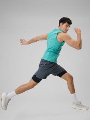 4F Spodenki treningowe szybkoschnące męskie - szare XL. Szare krótkie spodenki sportowe męskie 4f, m, bez wzorów, z materiału, na fitness i siłownię. Za 169.99 zł.