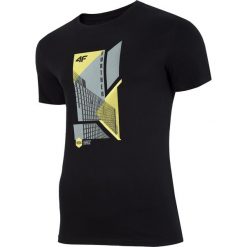T-shirt męski TSM022 - głęboka czerń. T-shirty męskie 4f. W wyprzedaży za 49.99 zł.