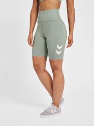 Damskie wysokie szorty Hummel MT Grace. Zielone szorty sportowe damskie Hummel, l, bez wzorów, z elastanu, z podwyższonym stanem, na fitness i siłownię. Za 212.45 zł.