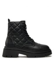 Aldo Botki Marthia 13837968 Czarny. Czarne botki damskie Aldo, ze skóry, bez obcasa, na płaskiej podeszwie, bez zapięcia. Za 659.99 zł.