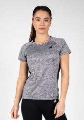 Monetta Performance Koszulka - Szary Melange/Czarny. Czarne koszulki sportowe damskie GORILLA WEAR, l, bez wzorów, z poliesteru, bez kołnierzyka, bez ramiączek, na fitness i siłownię. Za 178.00 zł.
