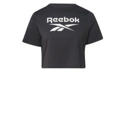 T-shirt treningowy damski Reebok H62527. Czarne koszulki sportowe damskie Reebok, bez wzorów, sportowe, bez kołnierzyka. Za 69.00 zł.