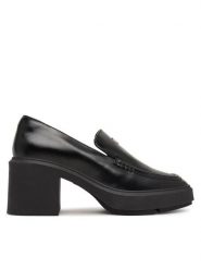 Calvin Klein Półbuty Block Heel Loafer Lth Hdw HW0HW03176 Czarny. Czarne półbuty damskie Calvin Klein, bez wzorów, ze skóry, bez obcasa, na obcasie, bez zapięcia. Za 699.99 zł.