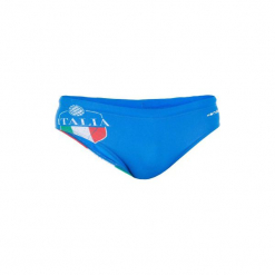 Slipki pływackie 900 ITALY męskie. Niebieskie kąpielówki męskie NABAIJI, z materiału. Za 59.99 zł.